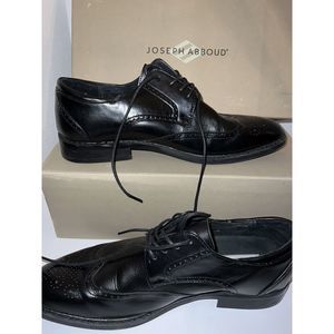 Joseph Abound Men's Black Leather Wingtip Lace-Up Oxford Dress Shoes Size 10 D